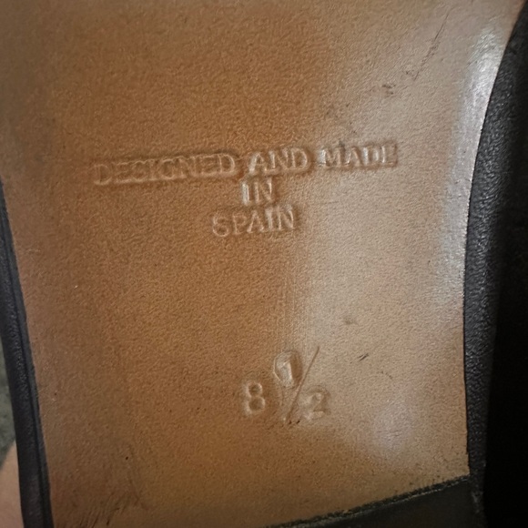 Woman’s Brown Leather & Suede Mid Calf Boots Pointed Toe Made in Spain Size 8.5 - Picture 5 of 9